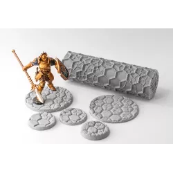 Rouleau de texture Carreaux hexagonaux fissurés n°1