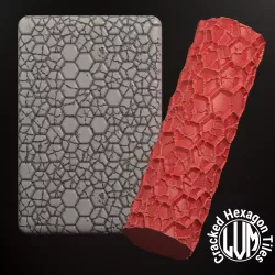 Rouleau de texture Carreaux hexagonaux fissurés n°1
