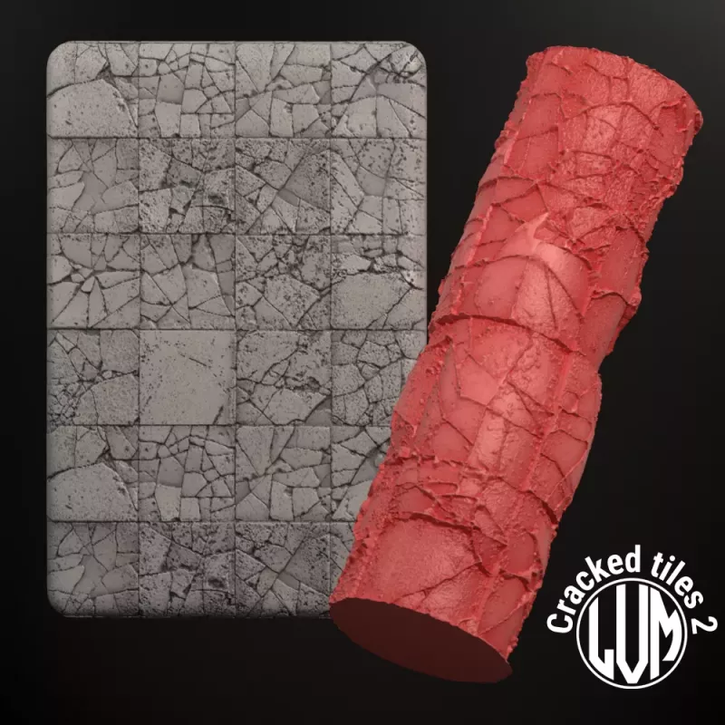 Rouleau de Texture Carreaux fissurés n°2