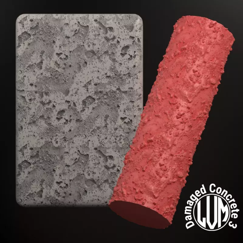 Rouleau de Texture Béton endommagé n°3