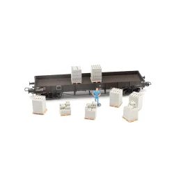 Piles de parpaings angles carré – Échelle HO