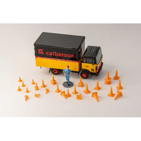 Cônes de signalisation oranges 50/75/90cm – Échelle HO