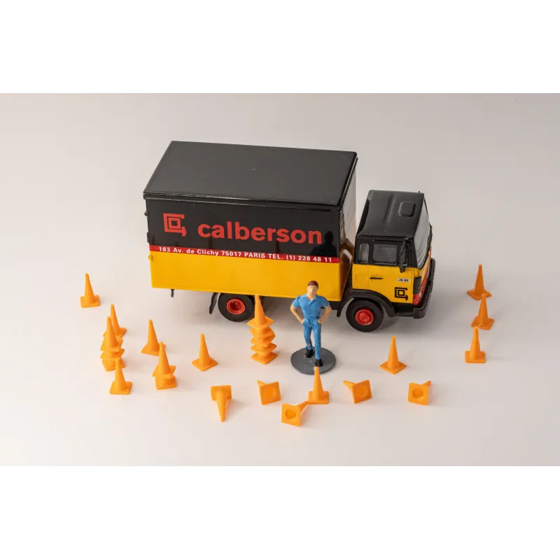 Cônes de signalisation oranges 50/75/90cm – Échelle HO