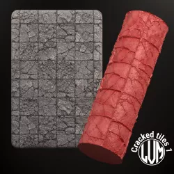 Rouleau de Texture Carreaux fissurés n°1