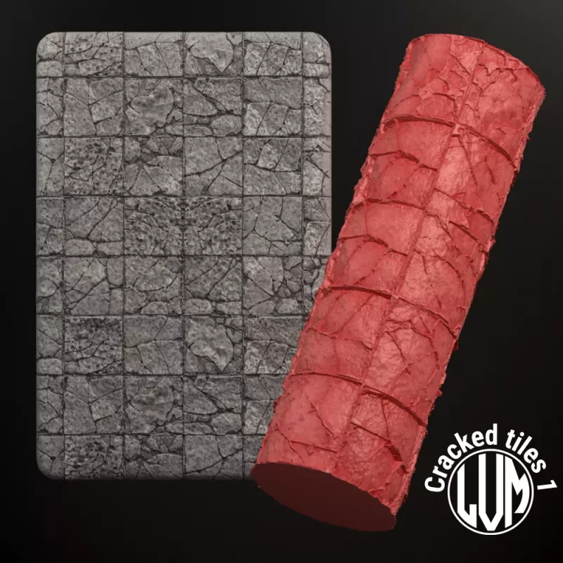 Rouleau de Texture Carreaux fissurés n°1