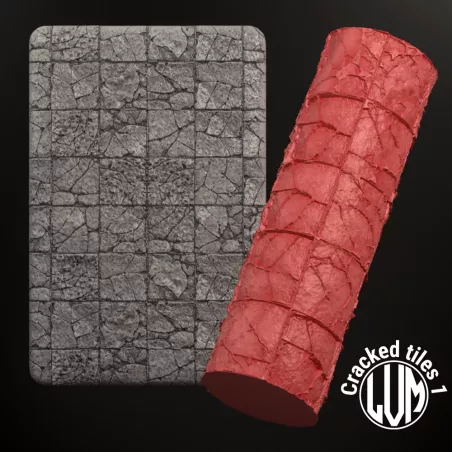 Rouleau de Texture Carreaux fissurés n°1